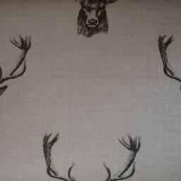 Small Stag Head Footstool - Straight Waxed Legs 46cm X 31cm 27cm - thumbnail 4