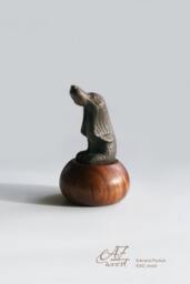 Bronze Sculpture - Doggi Dog Metallic Object Art Mahogany - thumbnail 1