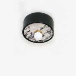 Calacatta Viola Marble Sconce - Black Mid Century Wall Light - thumbnail 3