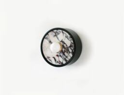 Calacatta Viola Marble Sconce - Black Mid Century Wall Light