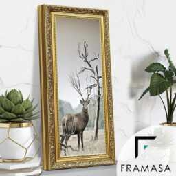 Panoramic Size Traditional Ornate Photo Frame - Handmade Dahlia Picture Wall Art Display Custom For Her Birthday Gift - thumbnail 2