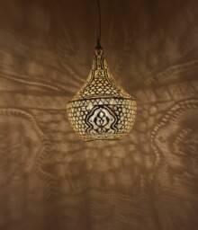 Handmade Oriental Lamp, Moroccan Brass Pendant Light, Hanging Gold Lampshade, Home Decor Lighting & Ceiling Light