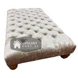 Champagne Chesterfield Footstool Coffee Table Available in Various Colours & Fabrics