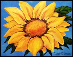 Yellow Sunflower Giclee Print Floral Wall Art - thumbnail 1