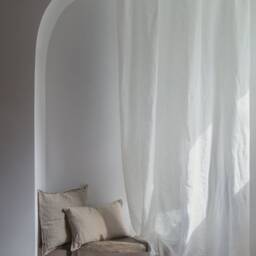 Rustic Linen Pillow Cover, Soft Burlap, Euro Sham - thumbnail 3