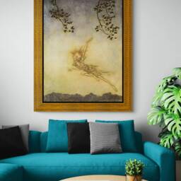 Puck Fairy Shakespeare Midsummer Night's Dream Fine Art Fantasy Elf Sprite Gnome Watercolor Print - thumbnail 2