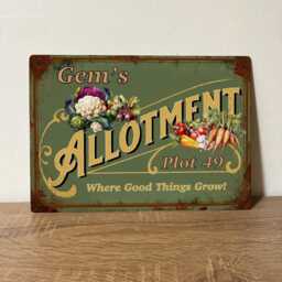 Personalised Garden Sign Vintage Metal Allotment Decor - thumbnail 2