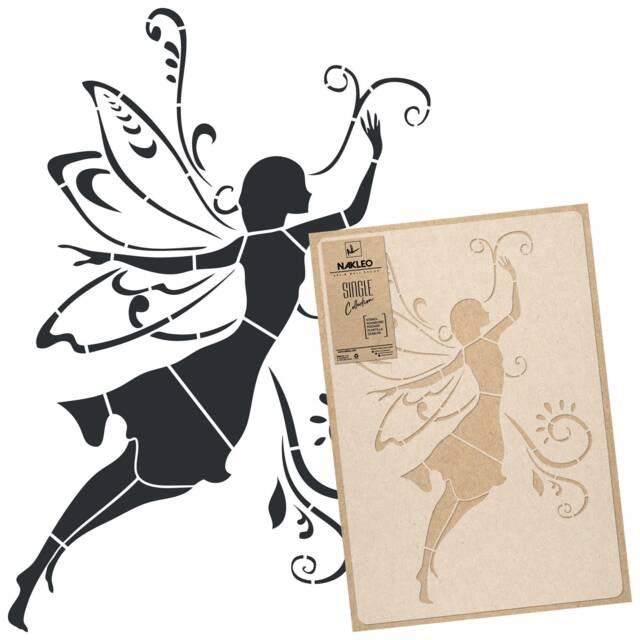 Fairy Wall Stencil Reusable Plastic Template For Diy Decor - image 1