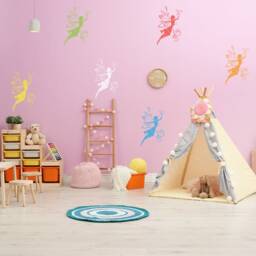 Fairy Wall Stencil Reusable Plastic Template For Diy Decor - thumbnail 3