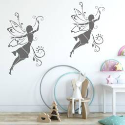 Fairy Wall Stencil Reusable Plastic Template For Diy Decor - thumbnail 2