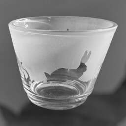 Hare Tealight Holder - Rustic Glass Tea Light Holder With Hare Frieze Design - thumbnail 3