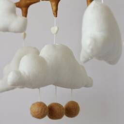 Baby Crib Mobile, Kids Room Neutral Nursery Decor, Congratulations Pregnancy Gift, New Parent Unique Baby Boy Shower Gift - thumbnail 2