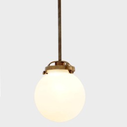 Handmade Solid Brass Globe Pendant Light, Modern Bistro Style - thumbnail 2