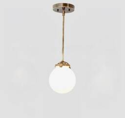 Handmade Solid Brass Globe Pendant Light, Modern Bistro Style