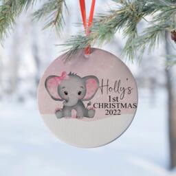 Personalised First Christmas Decoration, Bauble, Babys Christmas, Ceramic Bauble - thumbnail 2