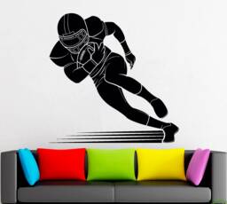 Football Player Wall Decal Sports Vinyl Decor 2351 - thumbnail 1