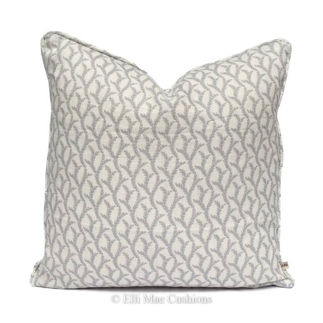 Luxury Designer Shabby Chic Blue Grey Nicol Fabre Beaucarie Cushion Pillow Cover - image 1