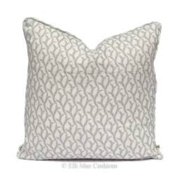 Luxury Designer Shabby Chic Blue Grey Nicol Fabre Beaucarie Cushion Pillow Cover - thumbnail 1