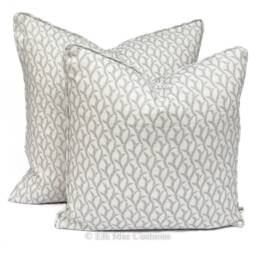 Luxury Designer Shabby Chic Blue Grey Nicol Fabre Beaucarie Cushion Pillow Cover - thumbnail 2
