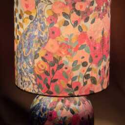 Klimt The Kiss & Blue Peacock - Table Lamp Home Decor Decoupage Gift - thumbnail 3