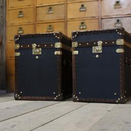 Black Millerain Handmade End Tables - English Bespoke Trunks - thumbnail 3