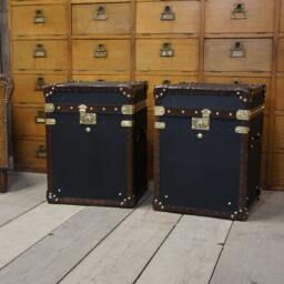 Black Millerain Handmade End Tables - English Bespoke Trunks - thumbnail 2