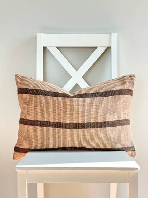 Brown Tribal Hemp Hand Woven Natural Dye Color Pillow Cover - image 1