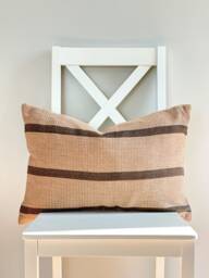 Brown Tribal Hemp Hand Woven Natural Dye Color Pillow Cover - thumbnail 1