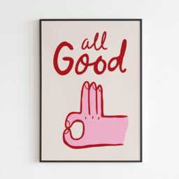 All Good - Okie Dokie A3 A4 A5 Wall Art Poster Print Music Gift Gig - thumbnail 2