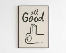 All Good - Okie Dokie A3 A4 A5 Wall Art Poster Print Music Gift Gig - thumbnail 1
