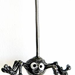 Spider Web Wallclock, With Working Pendulum, Handmade From Recycled Steel - thumbnail 4