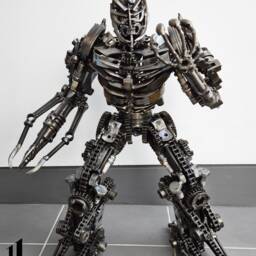 Recycled Metal Dreaded Robot - Medium Item - thumbnail 2