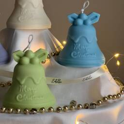 Handmade Christmas Bell Soy Candle - Holiday Home Decor - thumbnail 3