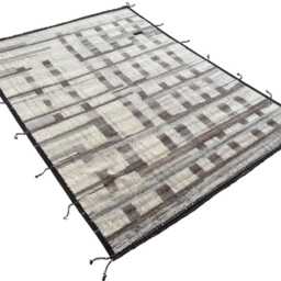 Hand-Knotted Moroccan Beni Ourain Rug, 100% Natural Wool, Modern Berber Carpet For Living Room - thumbnail 3