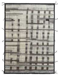 Hand-Knotted Moroccan Beni Ourain Rug, 100% Natural Wool, Modern Berber Carpet For Living Room