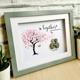 Personalised Couple Pebble Art, Personalised Gifts, Couple Gift For Boyfriend, Love Gift, Best Gifts, Wife Gifts Him - thumbnail 3