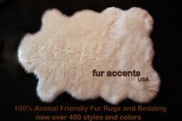 Faux Fur Sheepskin Rug Shaggy Accent Pelt, 30x50 - thumbnail 1