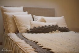 Organic Wool Pillow With Foam Core - Cotton Cover, Handmade - 1Pc. Us Duty Paid - thumbnail 1