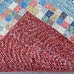 5x7 Ft Modern Gabbeh Rug, Red Natural Dyes Afghan Hand Knotted Wool Soft Pile Carpet, Oriental Area Boho Contemporary Bedroom Rug - thumbnail 4