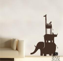 Nursery Kids Wall Decals Jungle Animal Safari Stack - Vinyl Art Custom Home Decor