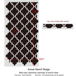 Moroccan Wall Stencil Zagora - Reusable Template For Your Diy Decor Project - thumbnail 3