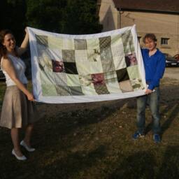 Best Friends Gift For Bff Quilt, Memory Photo Patch Custom Throw Blanket.personolized Quilt. Graduation Gift - thumbnail 2