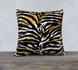 Velvet Animal Print, Zebra Throw Pillow, Velveteen Boho, Luxurious 18X18In Or 22 X 22In, Decorative Cushion Bed Pillow