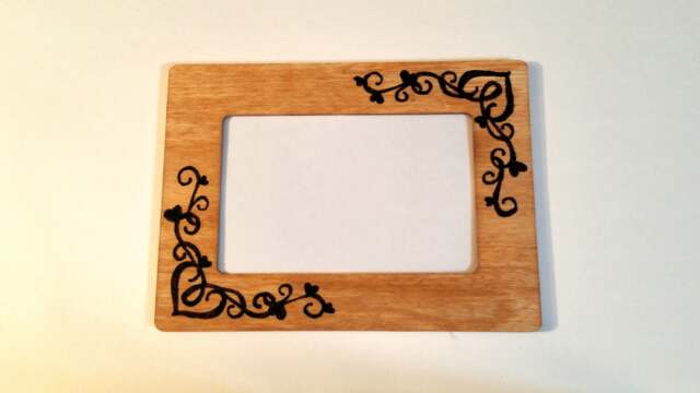 Heart Woodburnt Picture Frame