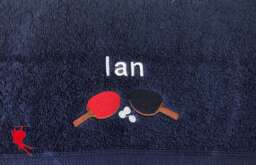 Table Tennis Personalised Embroidered Towels - thumbnail 1