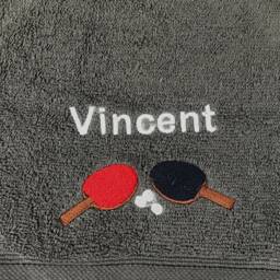 Table Tennis Personalised Embroidered Towels - thumbnail 4