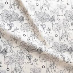 Treehouse Crib Sheet Neutral Vintage Fort Bedding - thumbnail 3