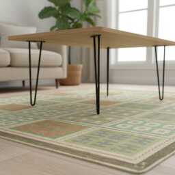 Handmade Swedish Kilim Rug Custom Scandinavian Wool Rug, Boho Minimalist Decor Bedroom Carpet - thumbnail 4