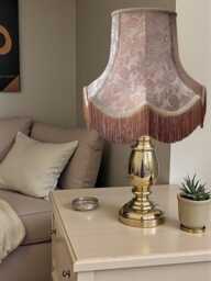 Antique Gold Paisley Fabric Lampshade Handmade in The UK For Table & Floor Standard Lamp Shades, Ceiling Pendants, Clip On Wall Lights - thumbnail 1
