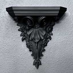 Gothic Ornate Floating Shelf Wall Sconce - thumbnail 4